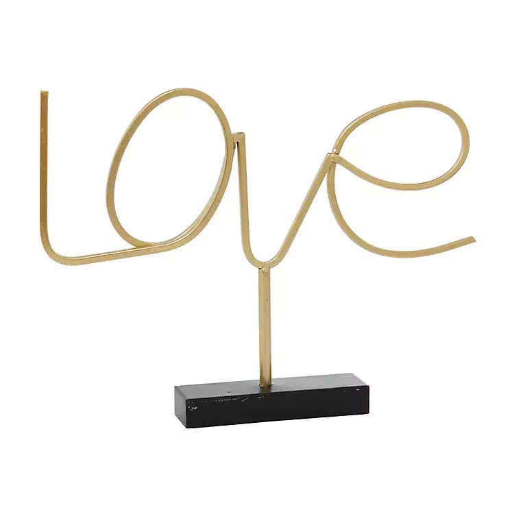 Looping Gold Love Tabletop Sign | Kirkland's Home