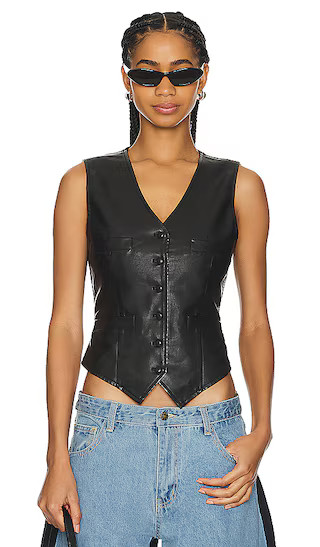 Wyoming Vest in Onyx | Revolve Clothing (Global)