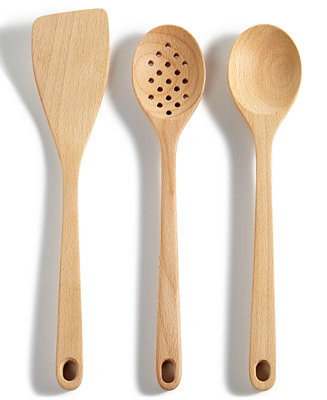Martha Stewart Collection 3-Pc. Beech Wood Utensil Set, Created for Macy's & Reviews - Kitchen Ga... | Macys (US)