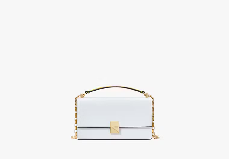 Kate Spade Deco Colorblocked Mini Flap Chain Crossbody, Pale Sapphirine | Kate Spade Outlet