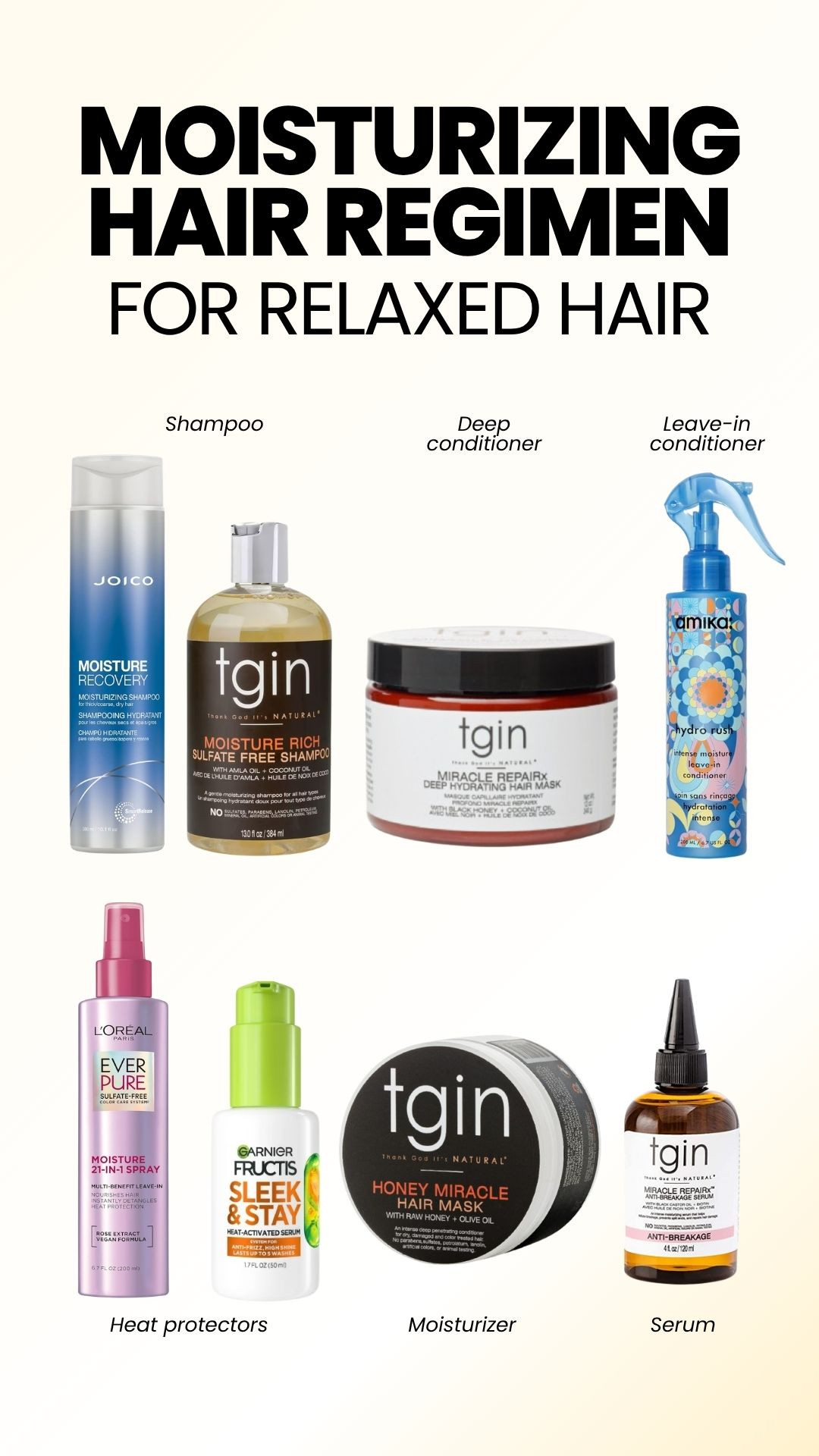 I focus on moisture when it comes to my relaxed hair. These are the main products I use for that. 

 #LTKOver40 #LTKBeauty