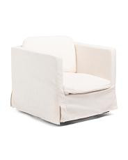 30x31.5 Swivel Chair With Removable Slipcover | TJ Maxx