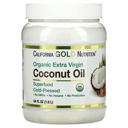 Organic Coconut Oil Extra Virgin Unrefined Certified USDA Organic Cold-Pressed Non-GMO Hexane and Pe | Walmart (US)
