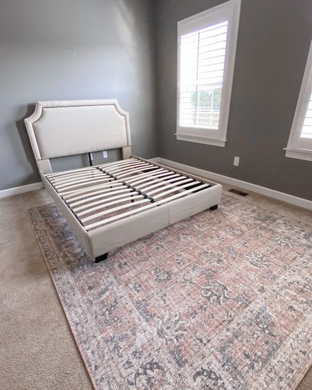Loloi area rug in our guest bedroom 😍 This rug size is 7'-6" x 9'-6" and the color is blush/grey. So pretty! (For reference, the bed is queen size).

#LTKFind #LTKunder100 #LTKhome