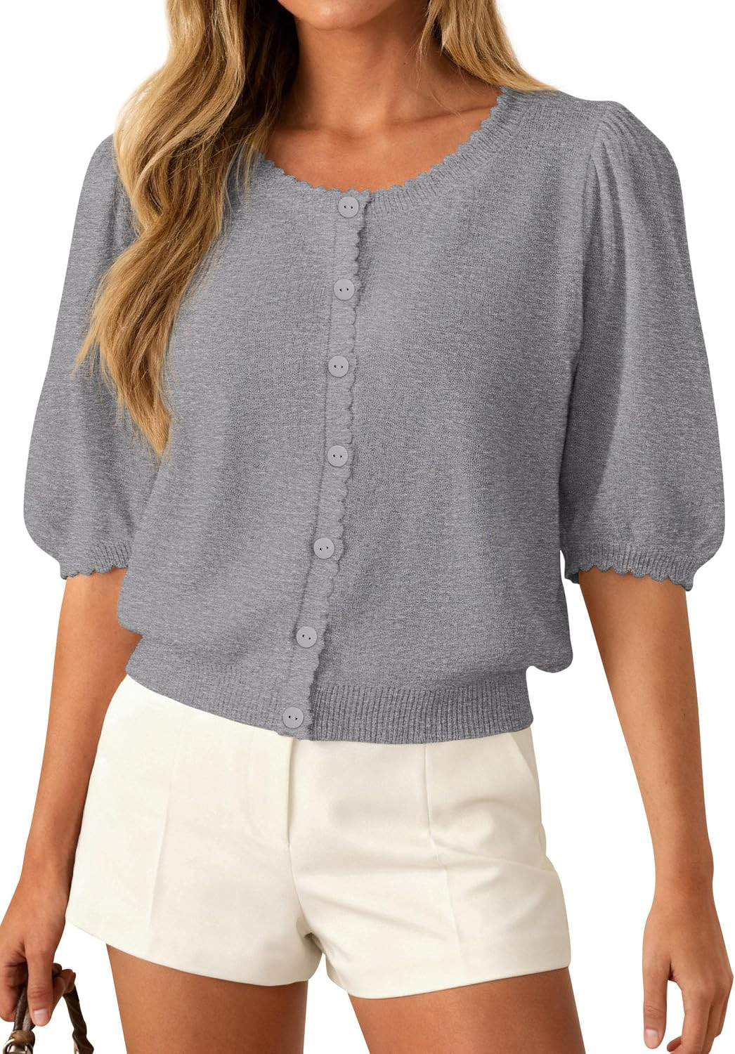 PRETTYGARDEN Women Short Sleeve Lightweight Knit Cardigans | Amazon (CA)