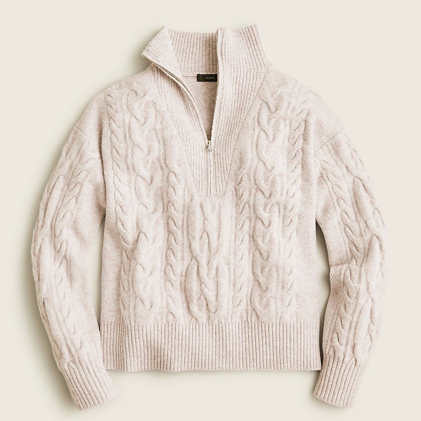 Cable-knit half-zip sweater in Supersoft yarn | J. Crew US