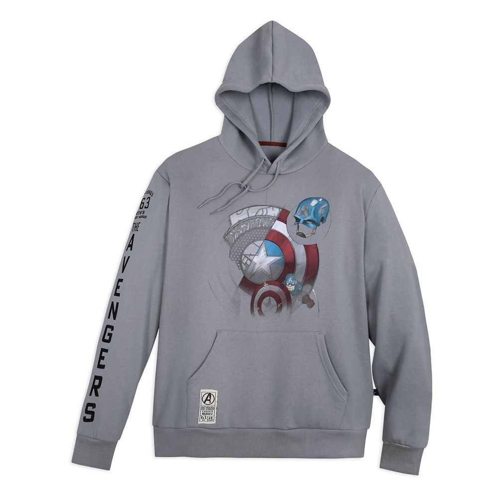 Captain America Pullover Hoodie for Adults by Heroes & Villains – Avengers 60th Anniversary | Disney Store