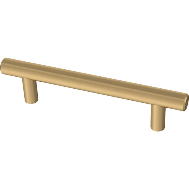 Brainerd Bar 3-3/4-in Center to Center Brushed Brass Cylindrical Bar Drawer Pulls | Lowe's