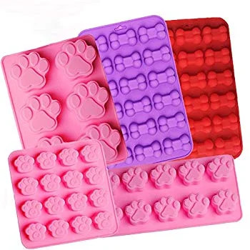 Food Grade Silicone Puppy Treat Molds, Shxmlf Dog Paw and Bone Mold, Non-stick Ice Cube Mould, Jelly | Walmart (US)