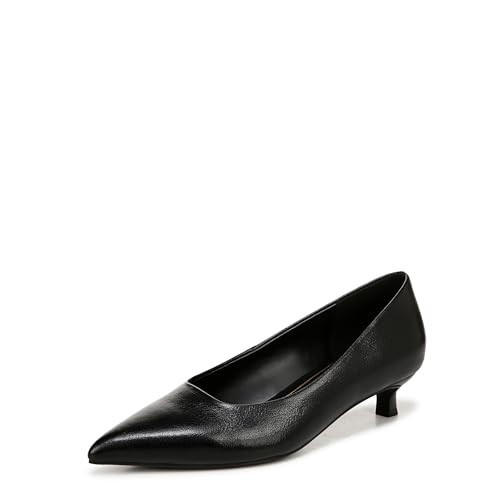 Naturalizer Women's Natalia Pointed Toe Kitten Heel Pump Pump Black Leather 10 W | Amazon (US)