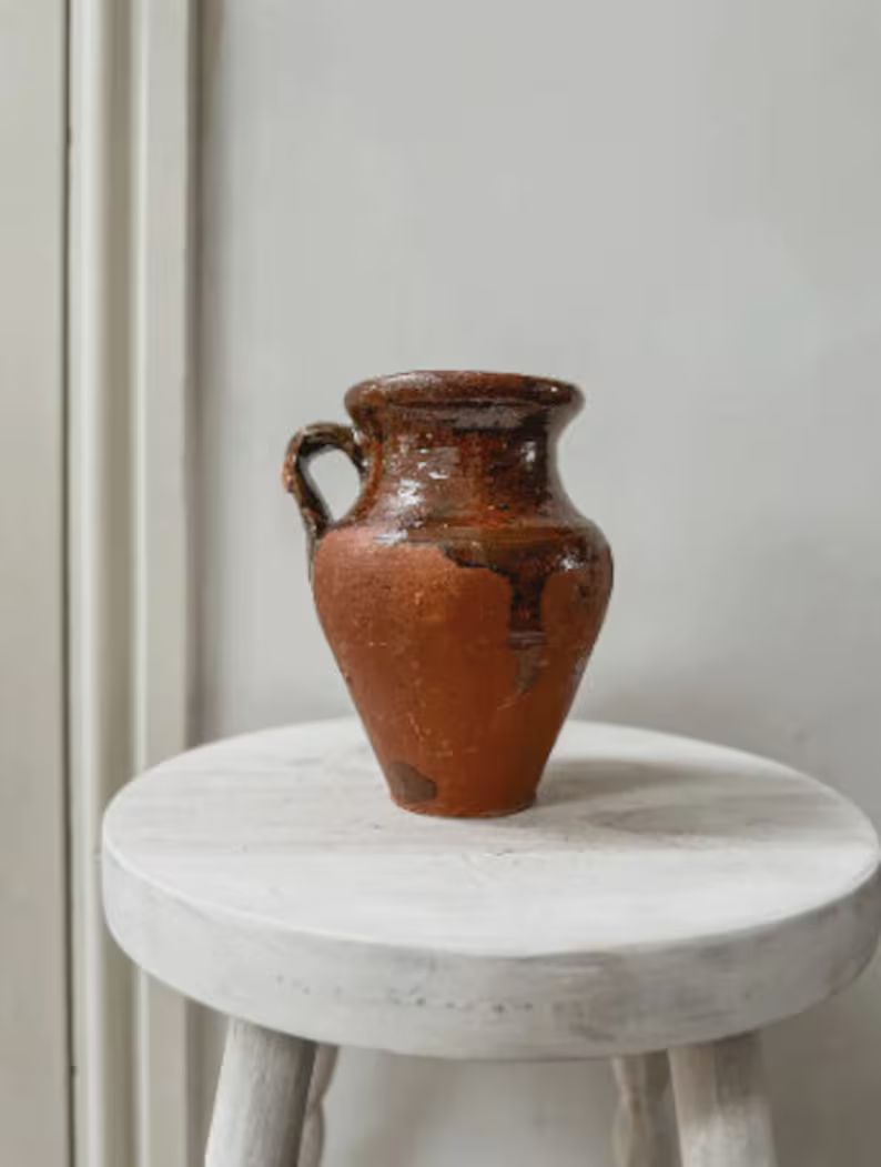 Vintage Turkish pot - small | transitional decor | mediterranean decor | wabi wabi | olive pot | Etsy (UK)
