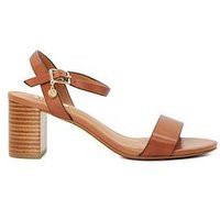 Dune London Jelly Leather Block Heeled Sandals - Tan | Very (UK)