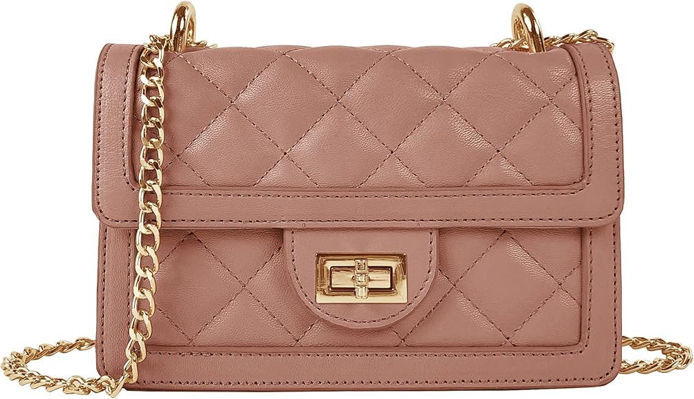 SG SUGU Small Quilted Crossbody Bag, Trendy Designer Mini Shoulder Bag, Phone Wallet Purse for Women | Amazon (US)