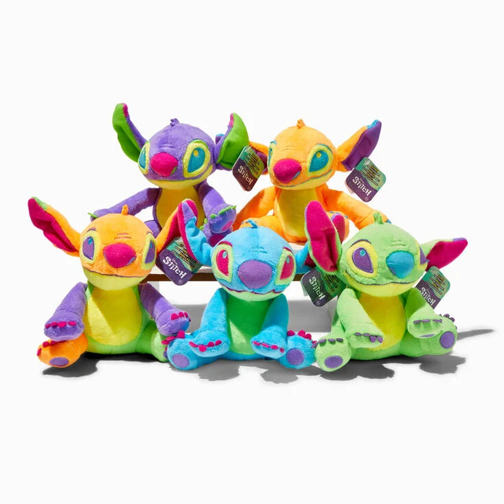 Disney Stitch 6'' Blacklight Plush Toy - Styles Vary | Claire's (UK)