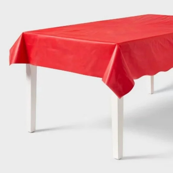 Rectangular Disposable Table Cover Red - Spritz | Walmart (US)