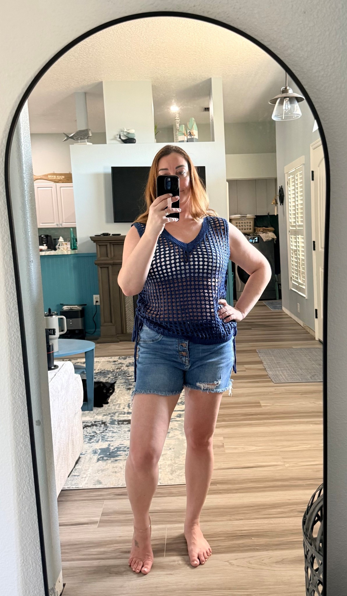 This blue crochet knit top is officially my summer layering obsession. 💙

The open weave crochet detail gives it that effortless beachy vibe while still feeling elevated and styled. Lightweight, breathable, and perfect for warm weather, this sleeveless knit tank layers beautifully over a bralette, cami, or swimsuit.

I love the adjustable side tie detail — it lets you customize the fit and adds shape without clinging. Paired with denim shorts, wide leg jeans, or even over a bikini for vacation, this is one of those versatile summer tops that instantly makes an outfit look intentional.

If you’re into coastal-inspired style, textured knits, and easy warm-weather outfits… this one checks every box.

#crochettop #summerknit #beachystyle #coastalfashion #layeringpieces #warmweatherstyle #casualsummeroutfit #texturedstyle