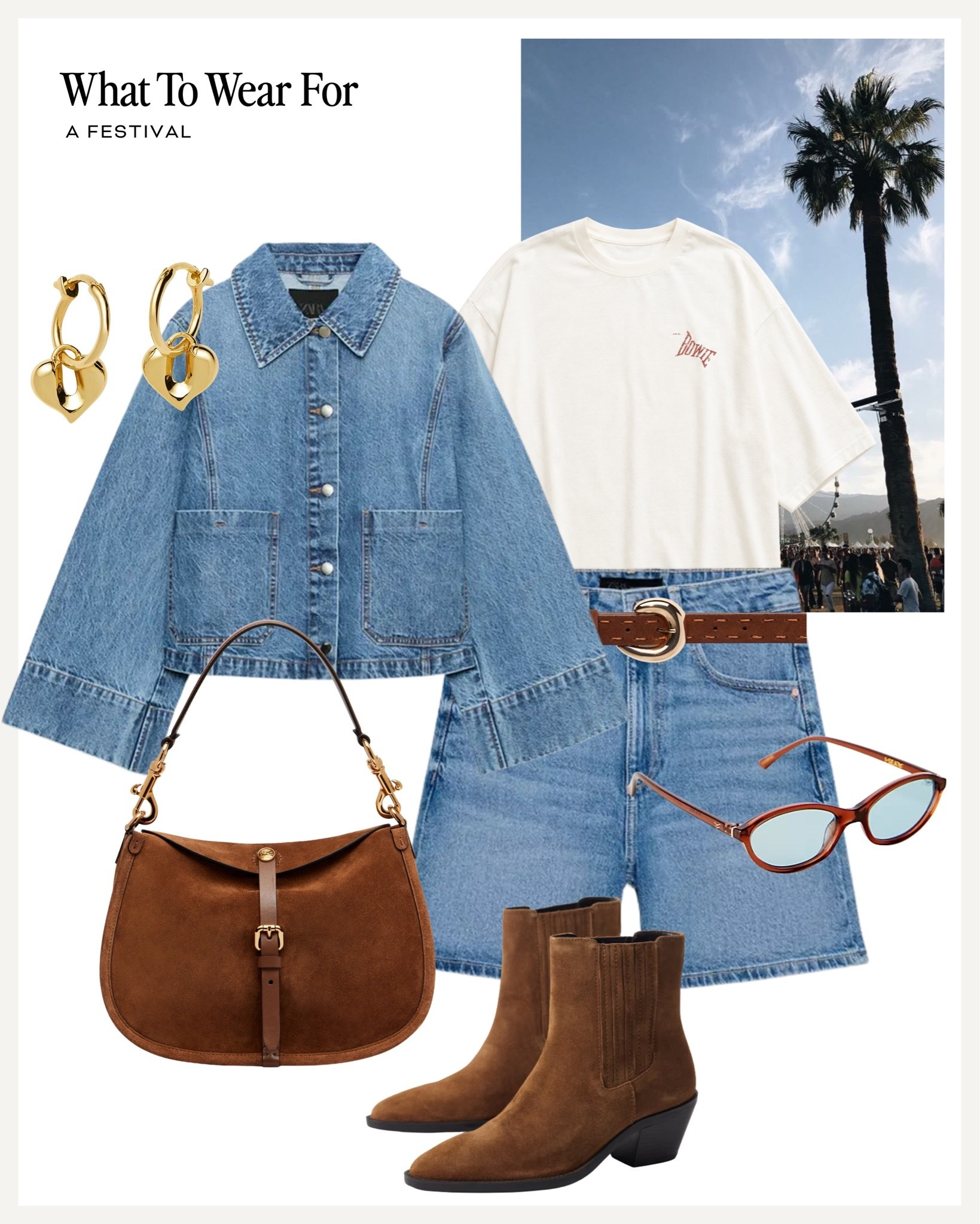 A festival 🎶 

Double denim, matching set, co-ord set, Zara new in, suede bag, western boots, denim shorts & jacket

#LTKuk #LTKsummer