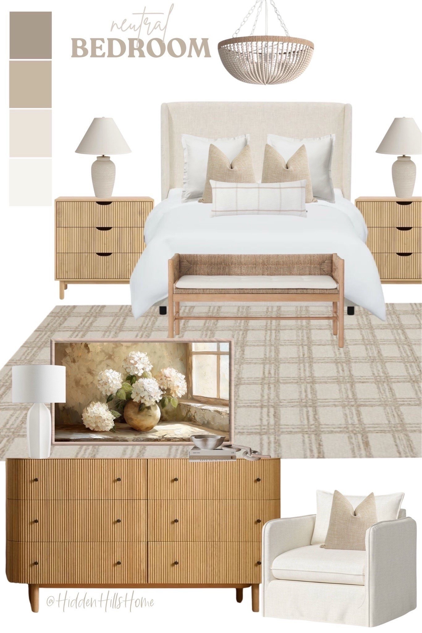 Neutral bedroom mood board, modern transitional bedroom mood board, master bedroom design, primary bedroom decor #homedecor

#LTKSeasonal #LTKHome #LTKSaleAlert