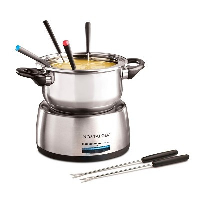 Nostalgia 6-Cup Stainless Steel Electric Fondue Pot with Temperature Control | Target