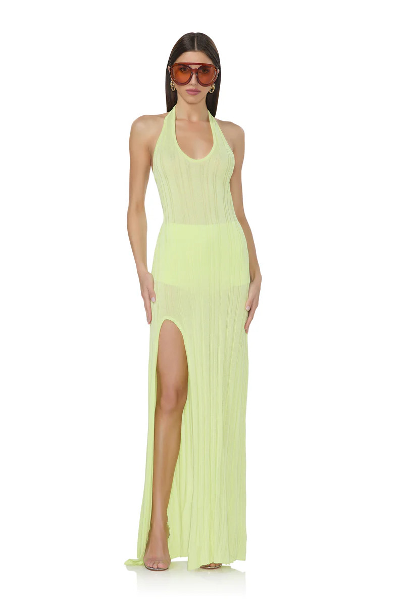 Medina Sweater Dress - Sunny Lime | ShopAFRM