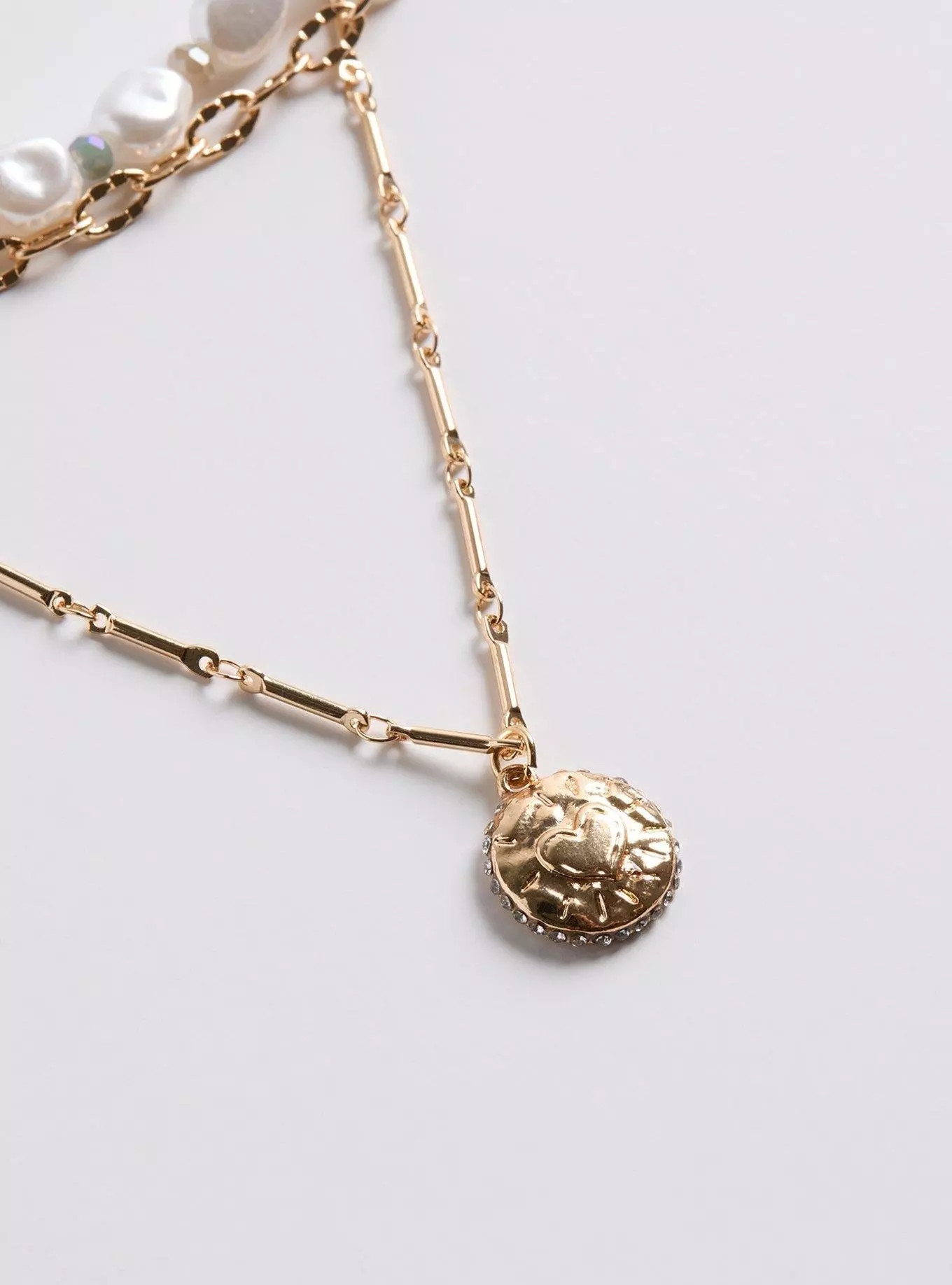 Pearl Disc Layered Necklace | Torrid (US & Canada)
