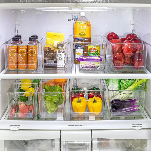 Friedensburg Plastic Fridge Bins for Organizing Kitchen, Food, Snack Pantry Cabinet, Fruit, Veget... | Wayfair Professional