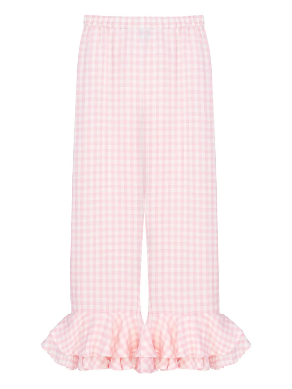 Sleeper Cha-Cha ruffled-hem Lounge Trousers | Pink | FARFETCH | Farfetch Global
