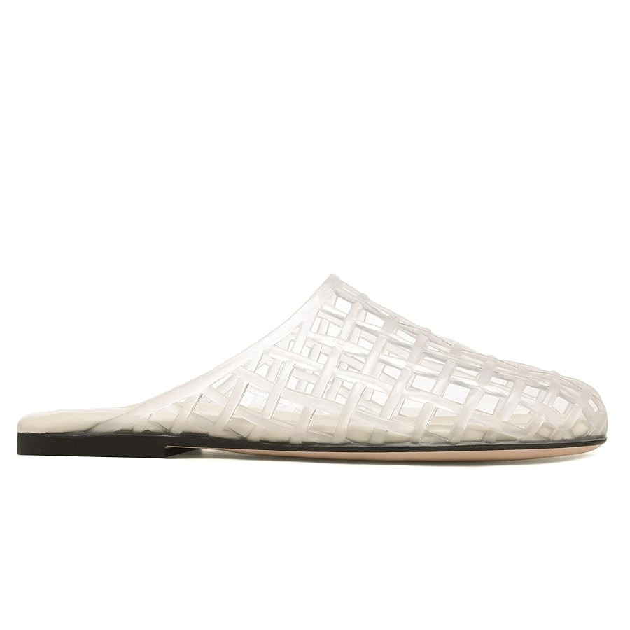 Clear Jelly Shoes for Women Slip on Mesh Slides Sandals Comfortable Closed Toe Flats Sandals Jell... | Amazon (US)