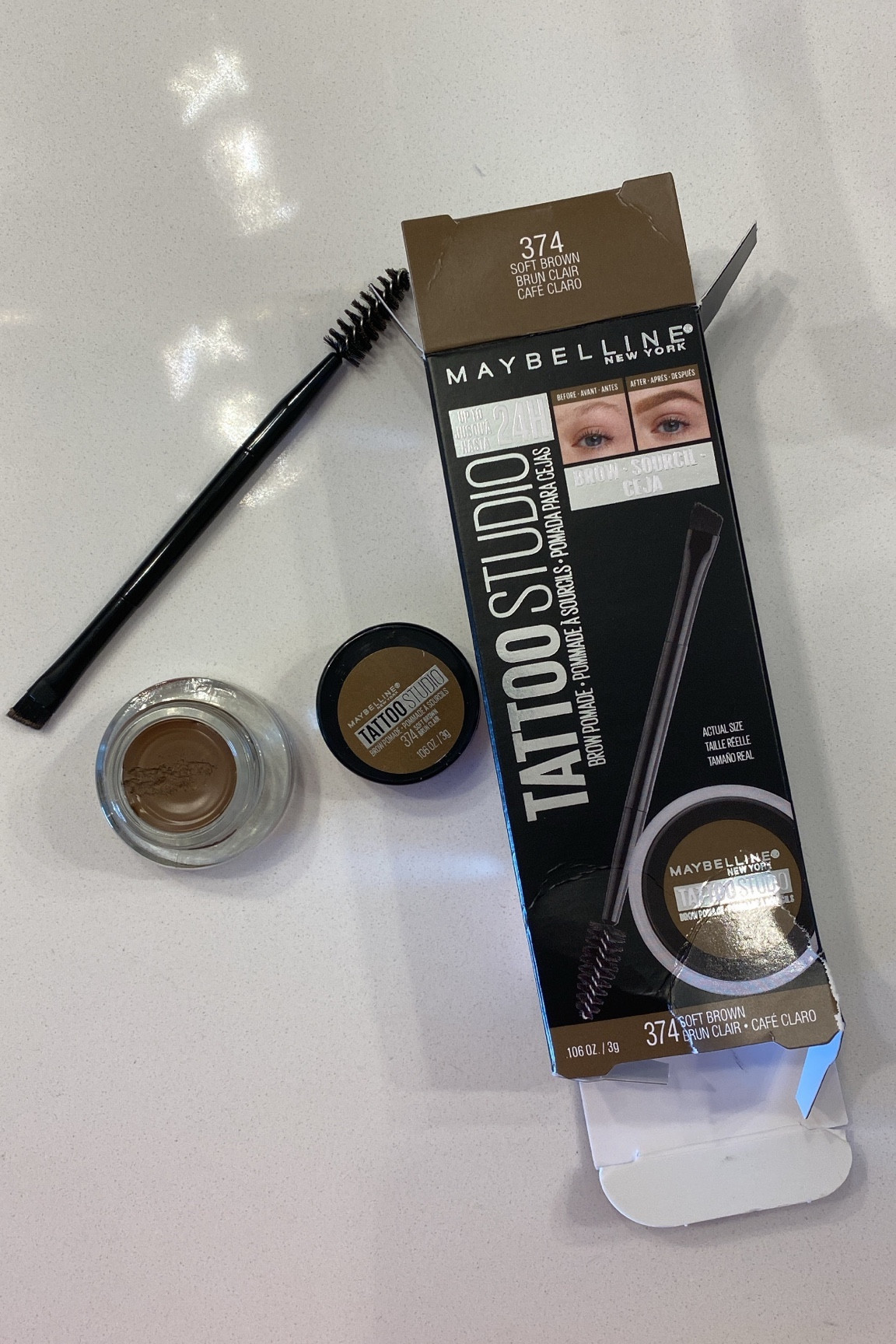 When’s there’s no time to run to Ulta but majority of your life is spent grocery shopping…and you’re Desperate for eyebrow tint because your brows are so blonde you cannot see them…you’re also desperate for a brow wax but where’s the time 🤷🏼‍♀️ you pick up something on a whim because it’s convenient but realize it’s actually pretty great! 
:
I’m wearing soft brown. When in doubt go a shade lighter not darker.  

#LTKstyletip #LTKbeauty #LTKover40