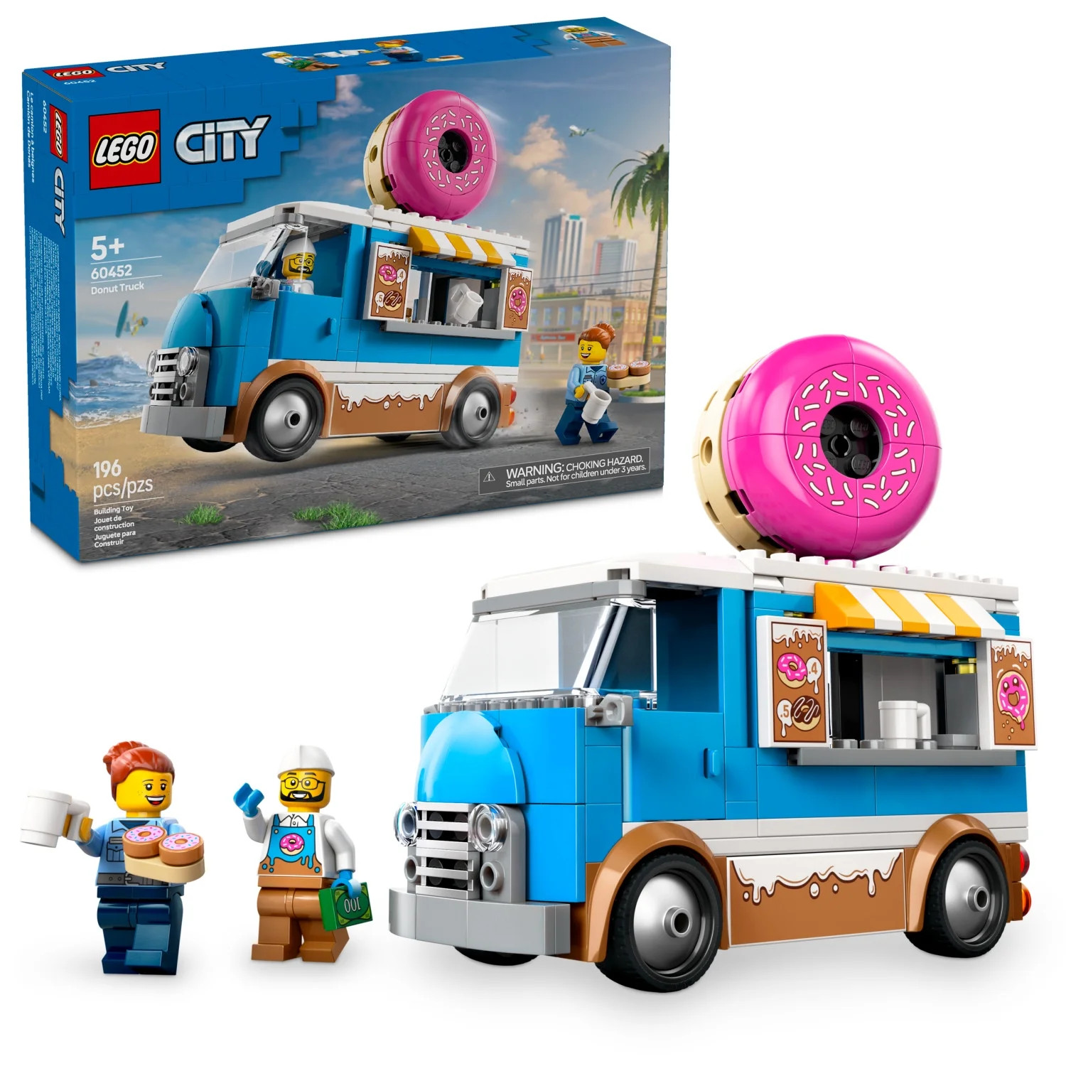LEGO City Donut Truck Toys - Building Toys for Kids, Boys & Girls, Ages 5+ - Mobile Donut Stand W... | Walmart (US)