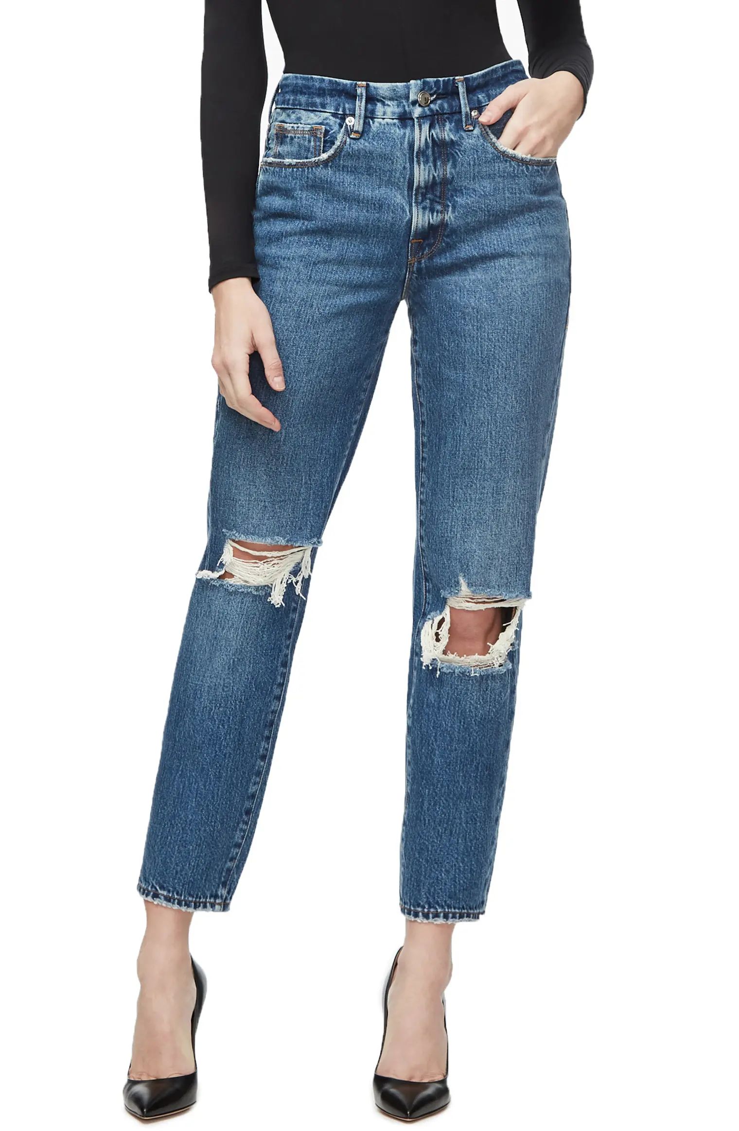 Good Vintage Ripped Ankle Straight Leg Jeans | Nordstrom