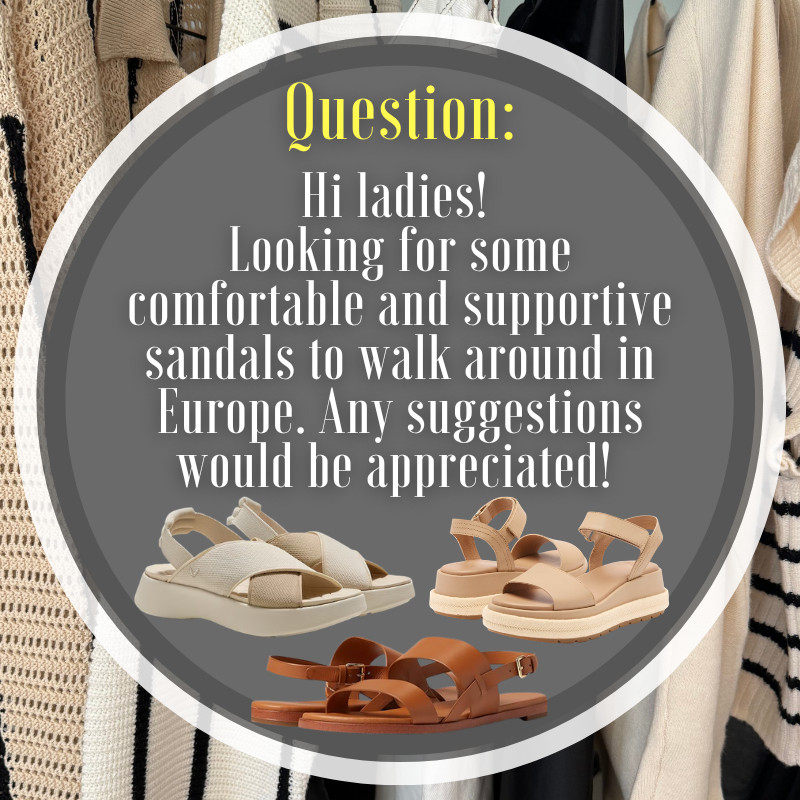 Question from our Facebook Group Member: 
Hi ladies! Looking for some comfortable and supportive sandals to walk around in Europe. Any suggestions would be appreciated!

#LTKgrwm #LTKmomlife #LTKTravel