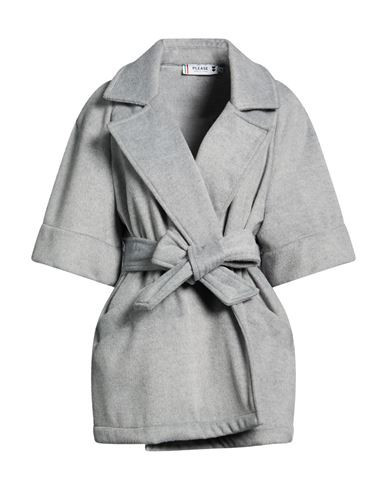 Please Woman Coat Grey Size M Polyester, Viscose | YOOX (US)