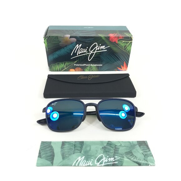 Maui Jim Sunglasses KEOKEA MJ447-03M Matte Blue Aviator with Blue Hawaii Lenses | Poshmark