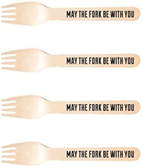 Perfect Stix - May Fork -20ct -Sucre Shop May fork-20 Wooden Cutlery forks with Print (Pack of 20) | Amazon (US)