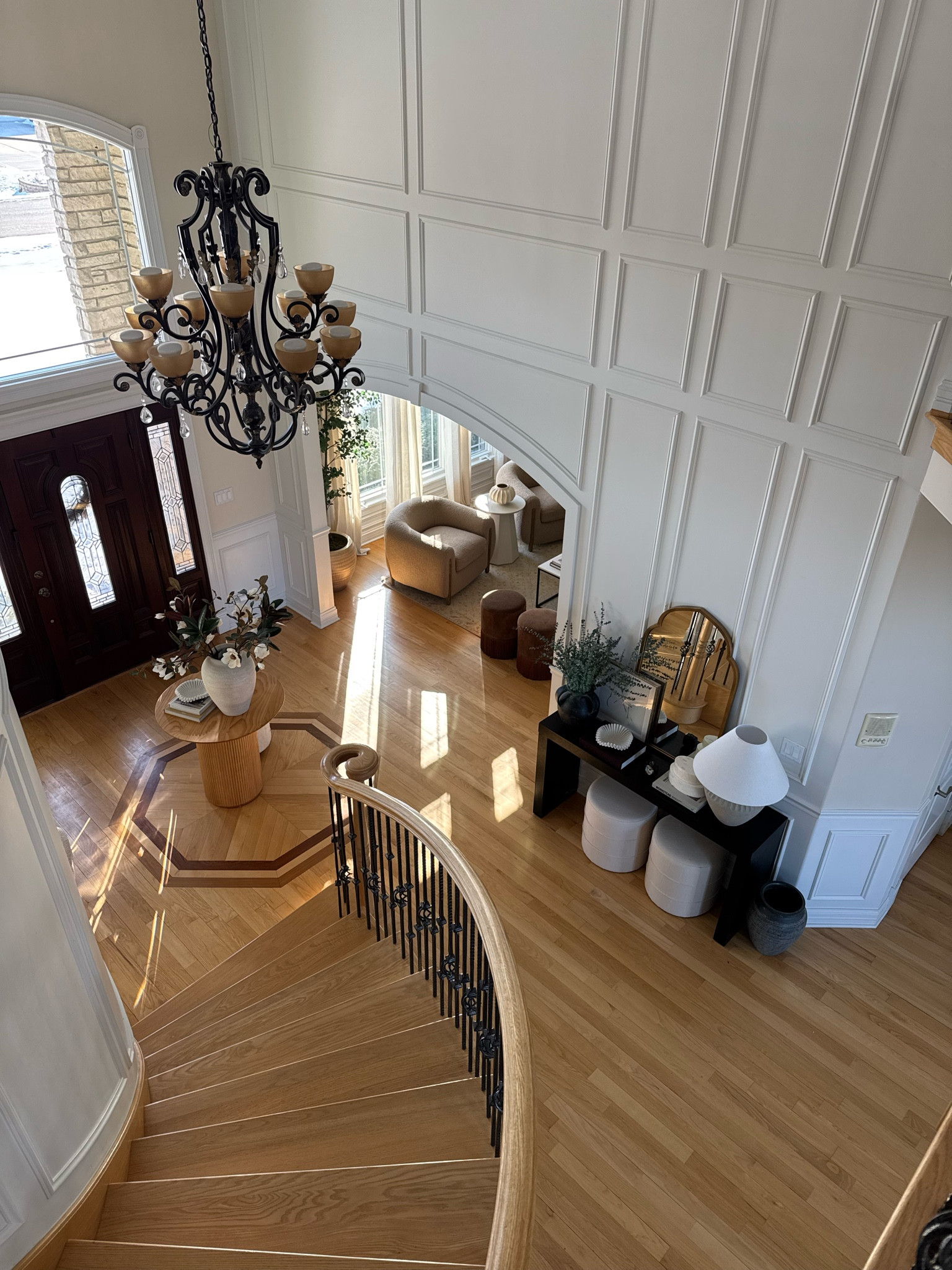 Foyer views! Love the new chairs from this view! #entrywaytablen#entrywaydecor #consoletable #foyer wayfair #wayfairfinds #wayfairhome #jossandmain 

#LTKStyleTip #LTKHome #LTKSaleAlert