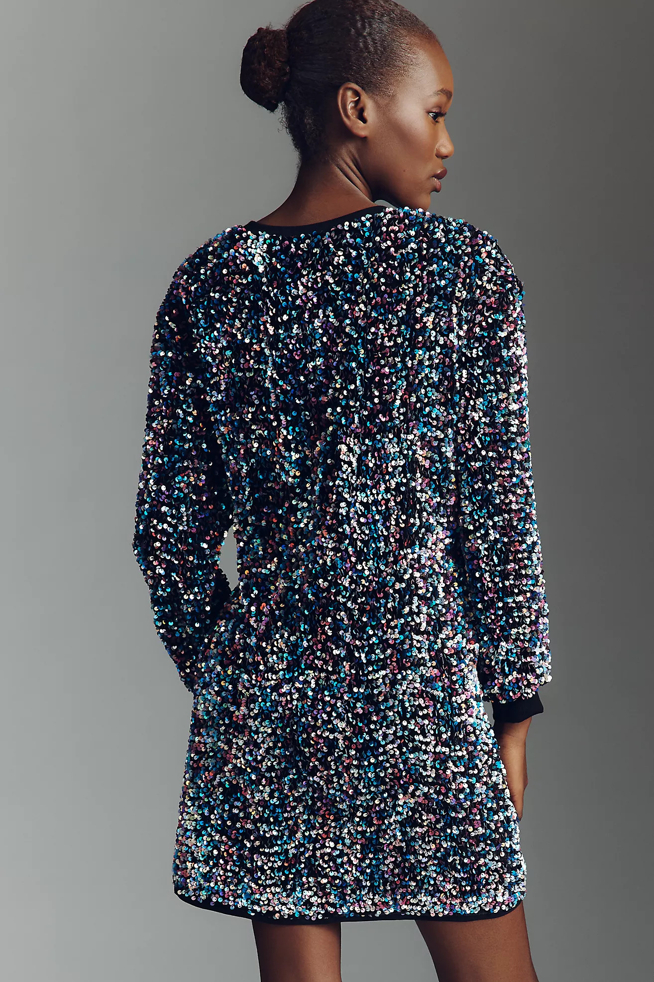By Anthropologie Velvet Sequin Mini Dress | Anthropologie (US)