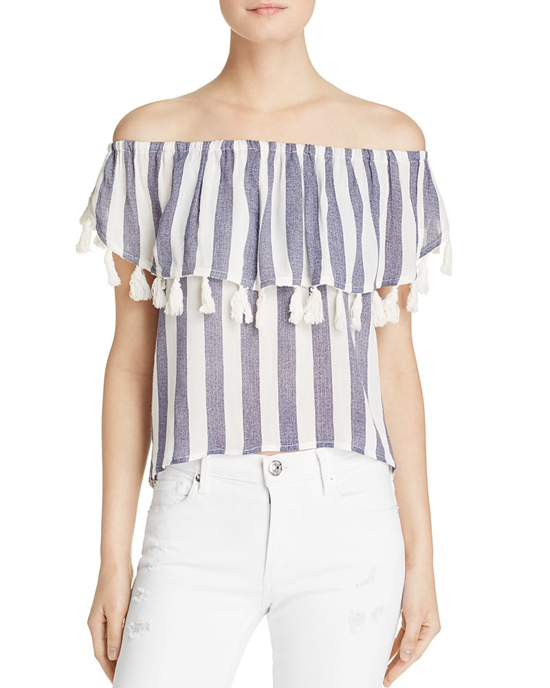 Vintage Havana Striped Off-the-Shoulder Top | Bloomingdale's (US)