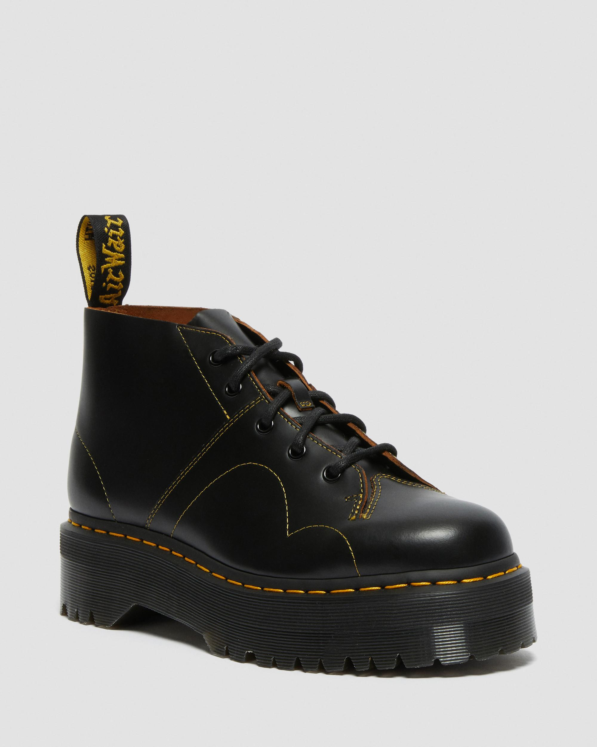 Church Quad Leather Platform Monkey Boots | Dr Martens (UK)