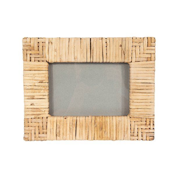 Creative Co-Op Handwoven Rattan Photo Frame (Holds 4" x 6" Photo) - Walmart.com | Walmart (US)