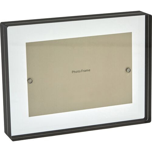 Lucite Border Picture Frame, Black | One Kings Lane