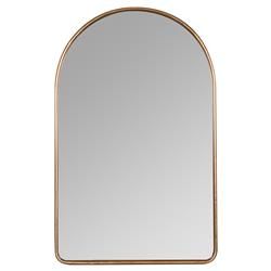 Alaina Industrial Gold Metal Frame Arch Wall Mirror | Kathy Kuo Home