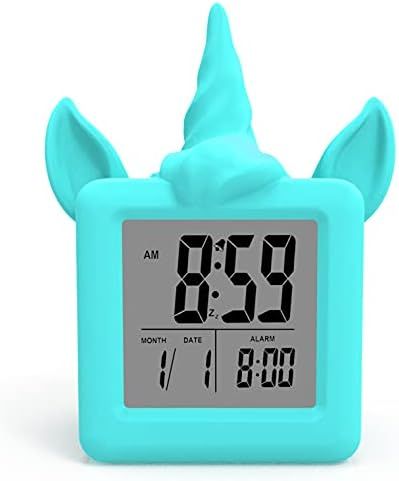 Something Unicorn - Unicorn Digital Alarm Clock with Snooze Button and Blue LCD Back-Lighting. Easy  | Amazon (US)