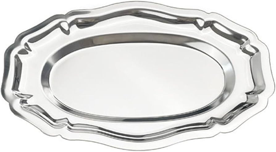 Vintage Mirror Cake Tray Embossed Stainless Steel Dessert Plate Household Storage Plate for Kitch... | Amazon (US)
