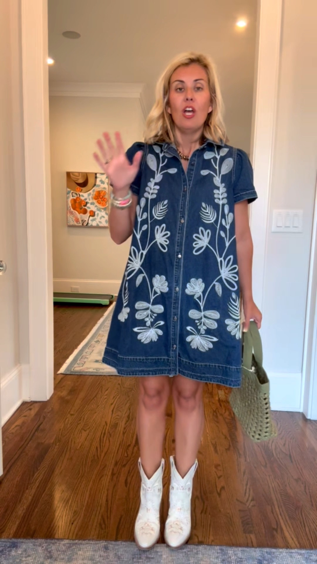 Now this is a cuteness overload dress! The embroidery is fabulous and the price is even better. 
Dress - xs 
Boots  - 8 tts 

Codes:
Erin McDermott- mixandmatch 
Allie + Bess - Catherine20

#LTKdayinmylife #LTKootd #LTKmomlife