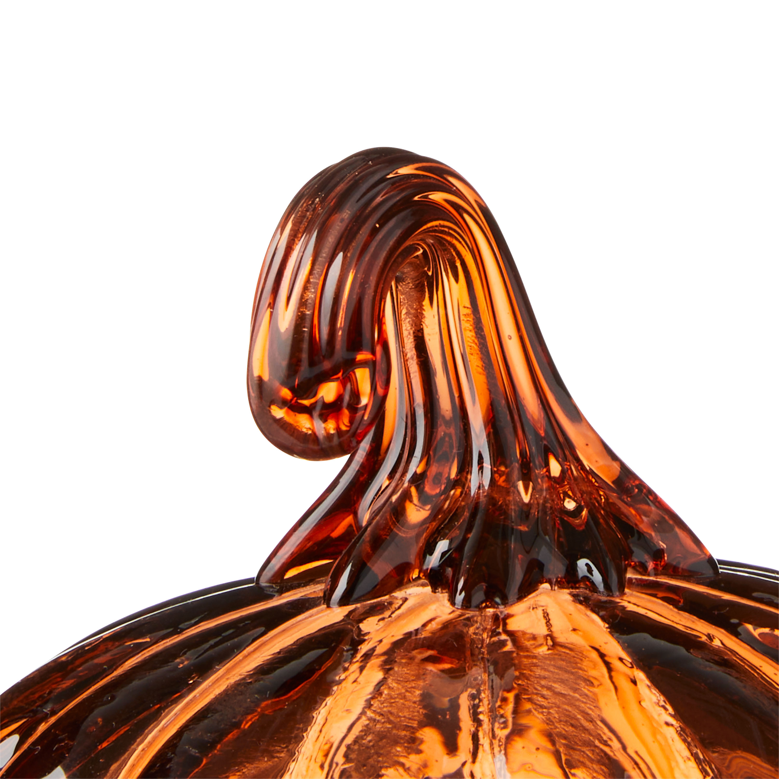 Harvest Amber Glass Pumpkin, by Way To Celebrate - Walmart.com | Walmart (US)