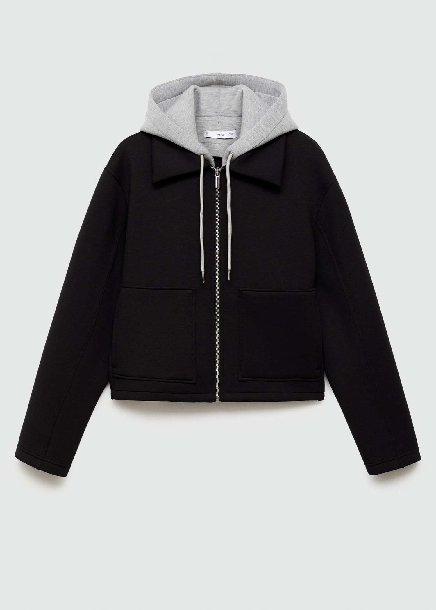 Combined hooded jacket - Women | MANGO USA | Mango (US/MX/AU)