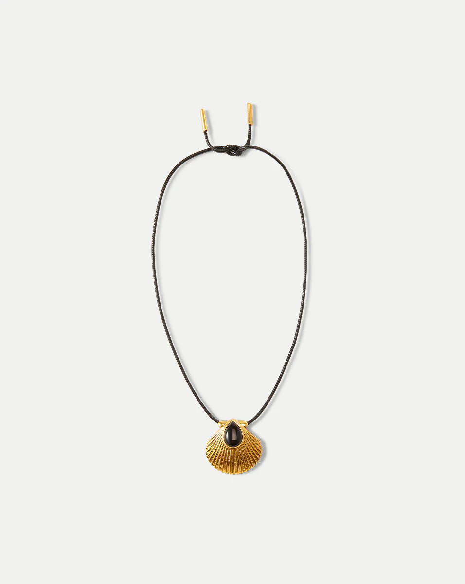 Veronica Beard Shell Cord Necklace Gold | Veronica Beard