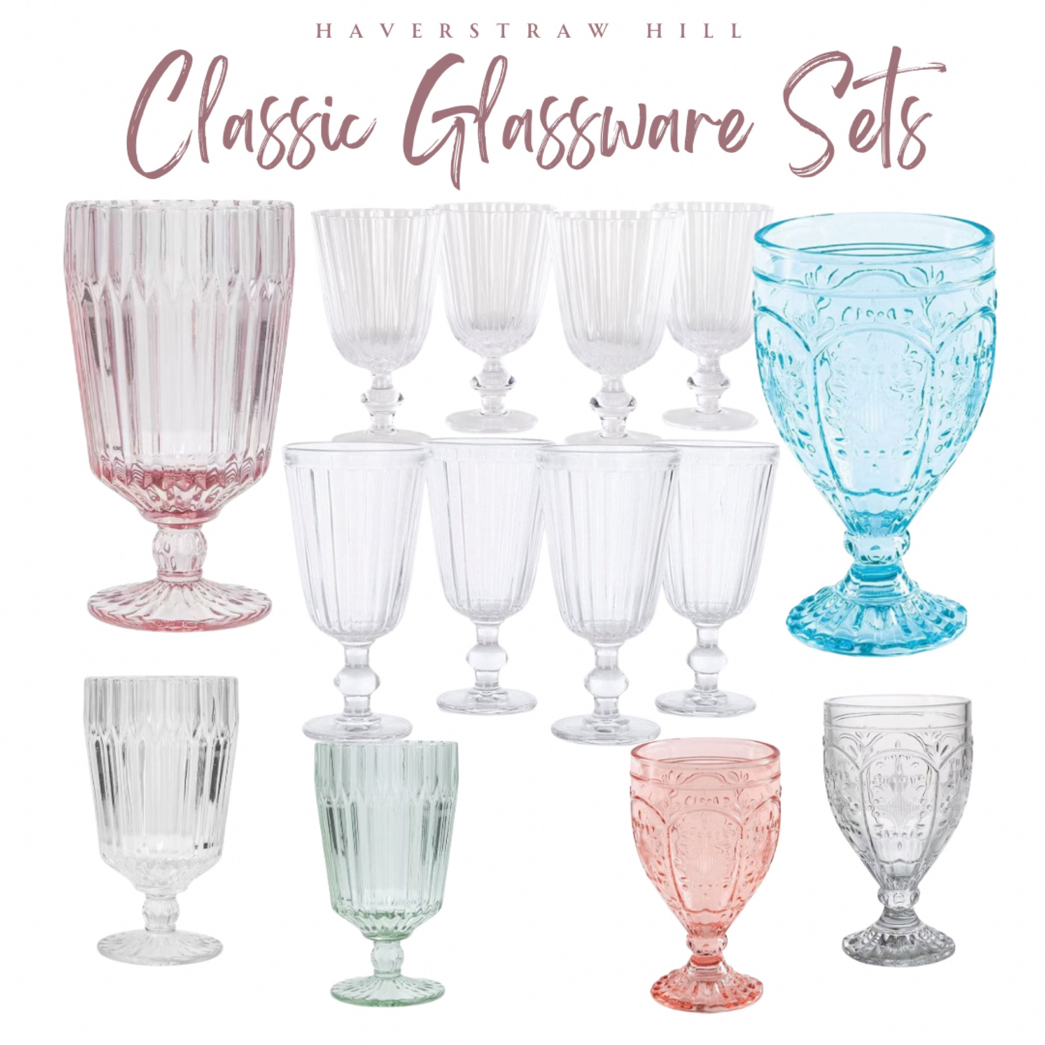 Glassware adds a beautiful element and sparkle to your table!

#LTKfindsunder50 #LTKsalealert #LTKhome
