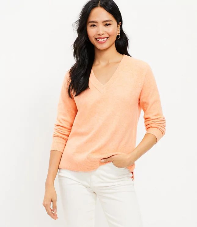 Relaxed V-Neck Sweater | LOFT